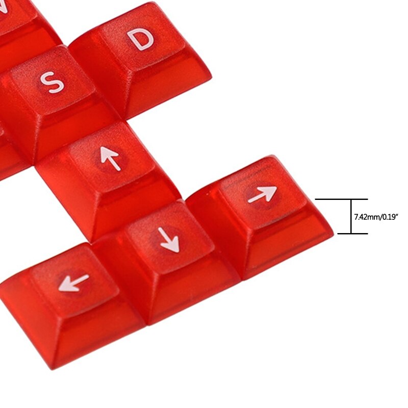 Capuchons de touches WASD Direction ESC 9 pièces, rétro-éclairage Transparent pour clavier mécanique