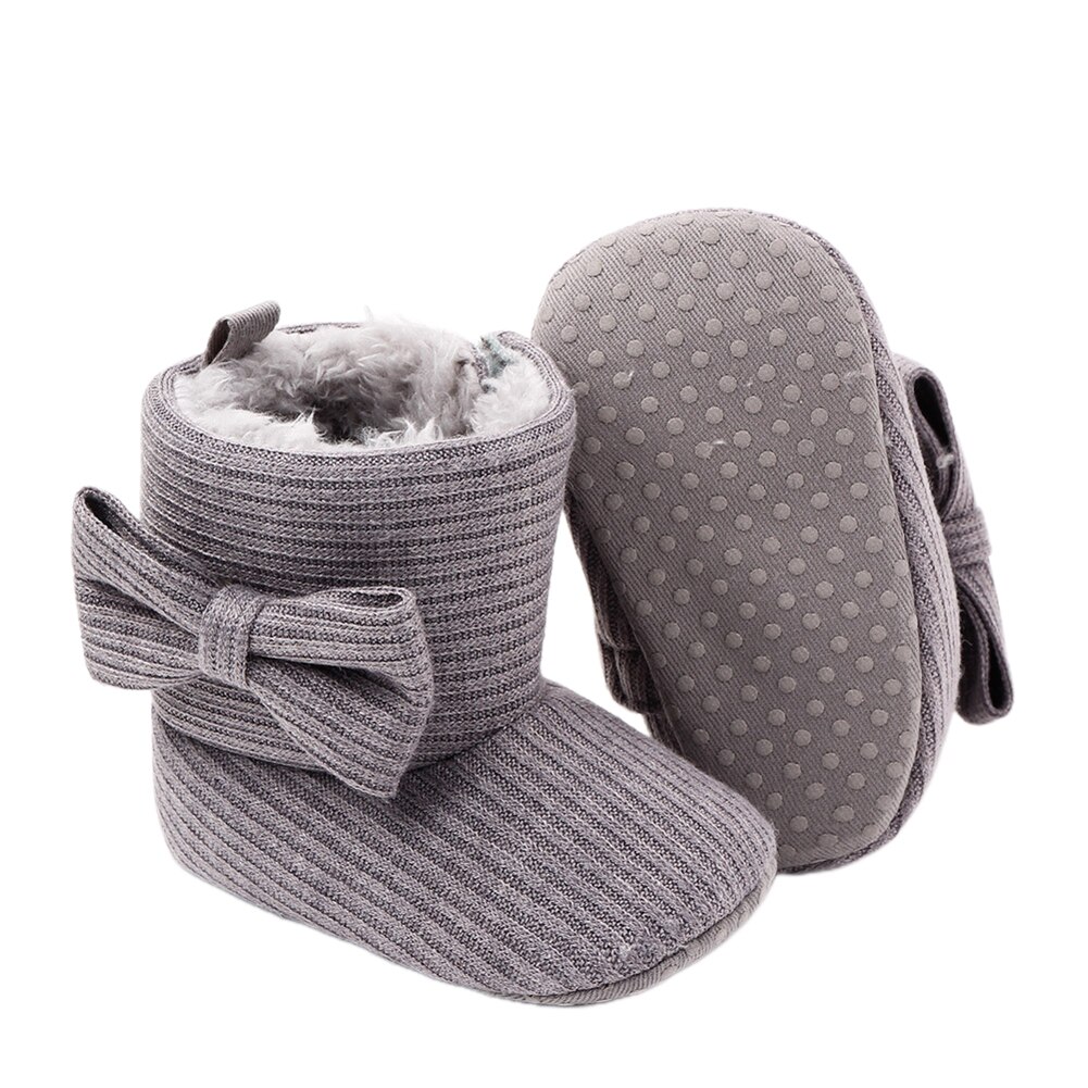 Pasgeboren Peuter Baby Meisjes Jongens Snowboots, zachte Zool Antislip Crib Schoenen Winter Warme Gezellige Strik Booties Winter Warm
