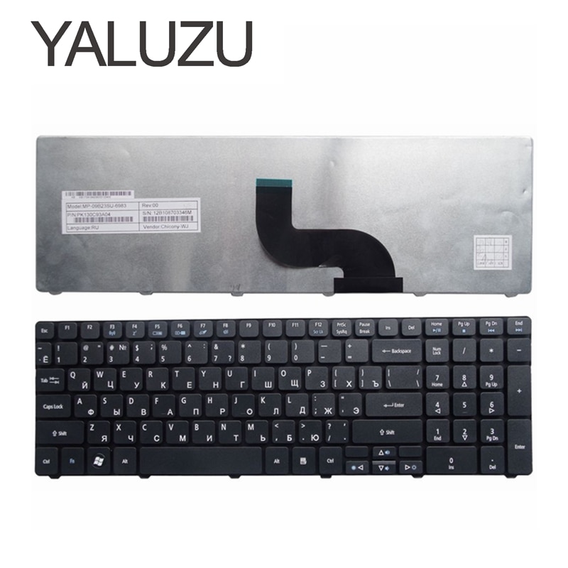 YALUZU Russische toetsenbord Voor Packard Bell NE71B Q5WTC Z5WT1 V5WT2 Q5WV1 Z5WT3 Z5WTC F4036 LE EG70 EG70BZ Laptop RU zwart