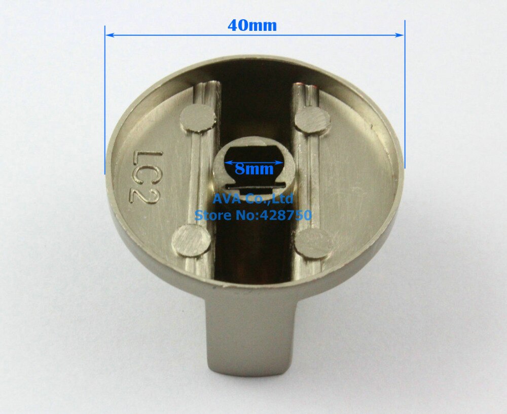 Perilla de repuesto para quemador de cocina de gas de metal, 4 piezas, 8mm orificios