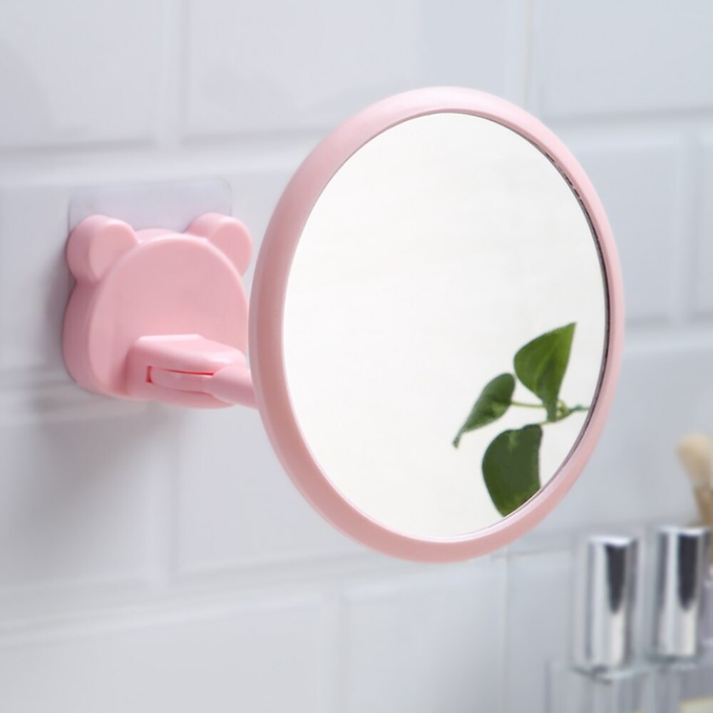 Shaving Mirror Bathroom Mirror Drill-Free Wall Self-Adhesive Vanity Mirror with Suction Cup Folding Shower Bathroom Accessories
