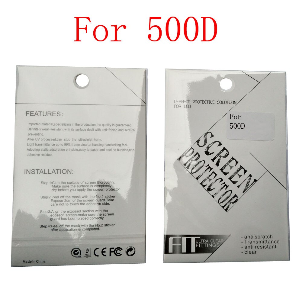 20 stk myk kameraskjermbeskyttelsesfilm for canon 100d 500d 650d 700d 750d 760d 800d 1100d 1300d 1500d 3000d 4000d: 500d
