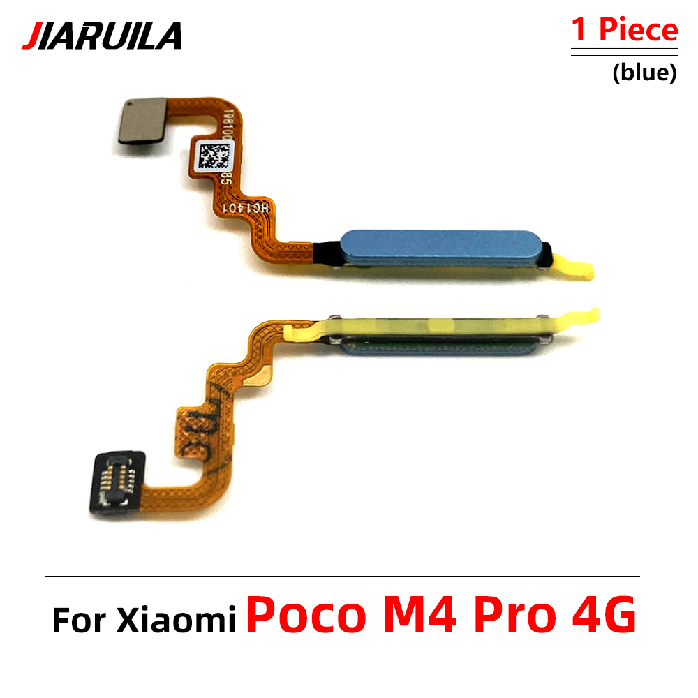 probado para Xiaomi Poco X3 NFC X3 Pro M4 Pro 4G 5G Sensor de huellas dactilares escáner Touch ID conectar placa base botón de inicio Flex: Negro