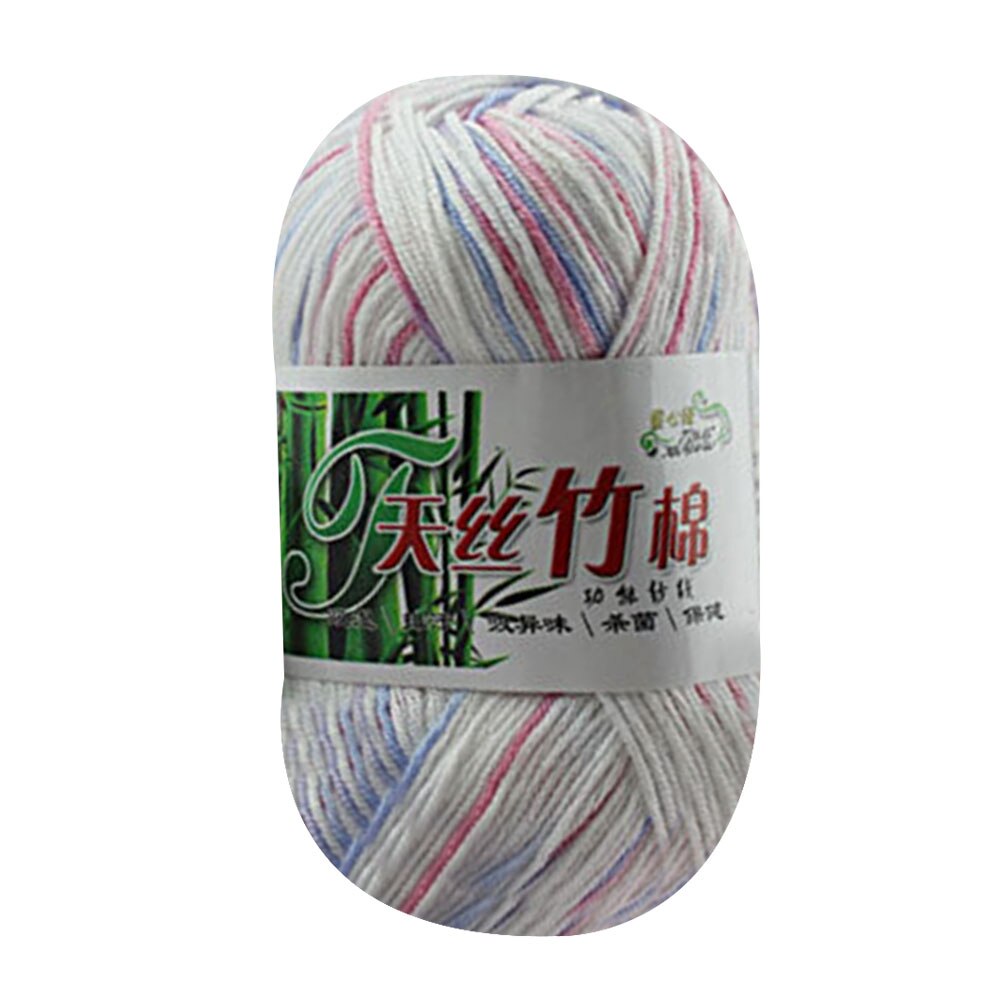 Bamboe Katoenen Garen Zachte Kamgaren Weven Sjaal DIY Draad Breien Handschoen voor Stof voor Handwerk: Donkerblauw