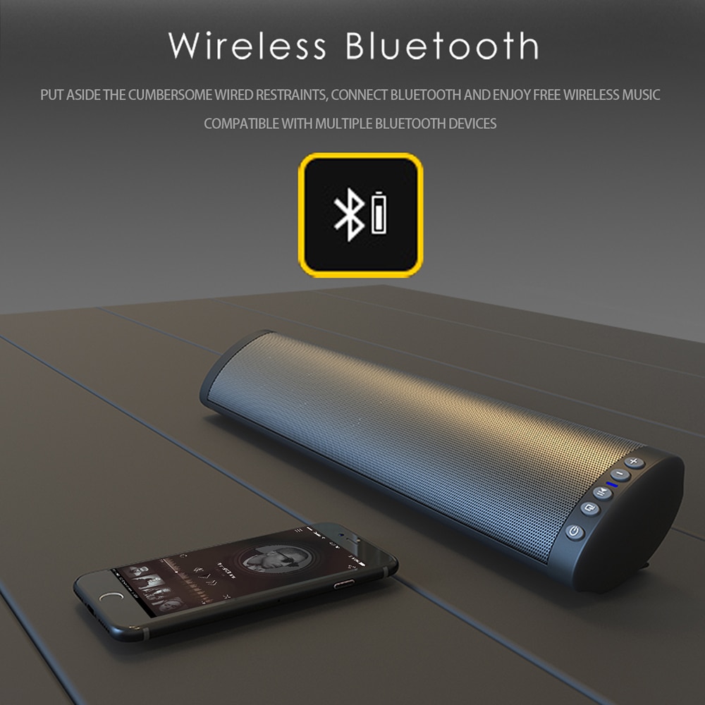 Bs -41a 10w tv lydplanke aux usb kablet og trådløs bluetooth hjemmekino fm radio surround soundbar for pc tv høyttaler veggheng