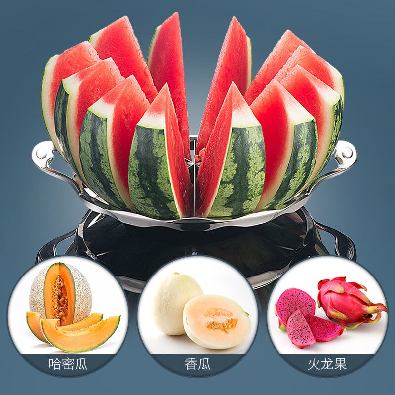 Coupe-pastèque Jumbo en acier inoxydable, coupe-segment de Melon, outil de séparation des tranches de fruits, Gadgets de cuisine