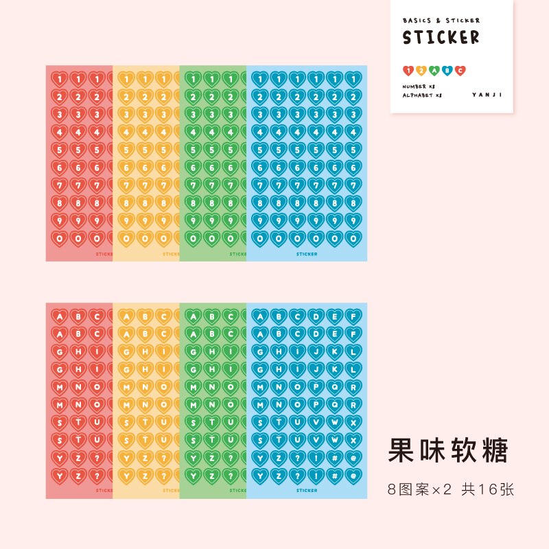 Journamm 960pcs Number and Letter ABC Scrapbook Album Photo Wall Journal Project Making Happy Card Decoration Sealing Stickers