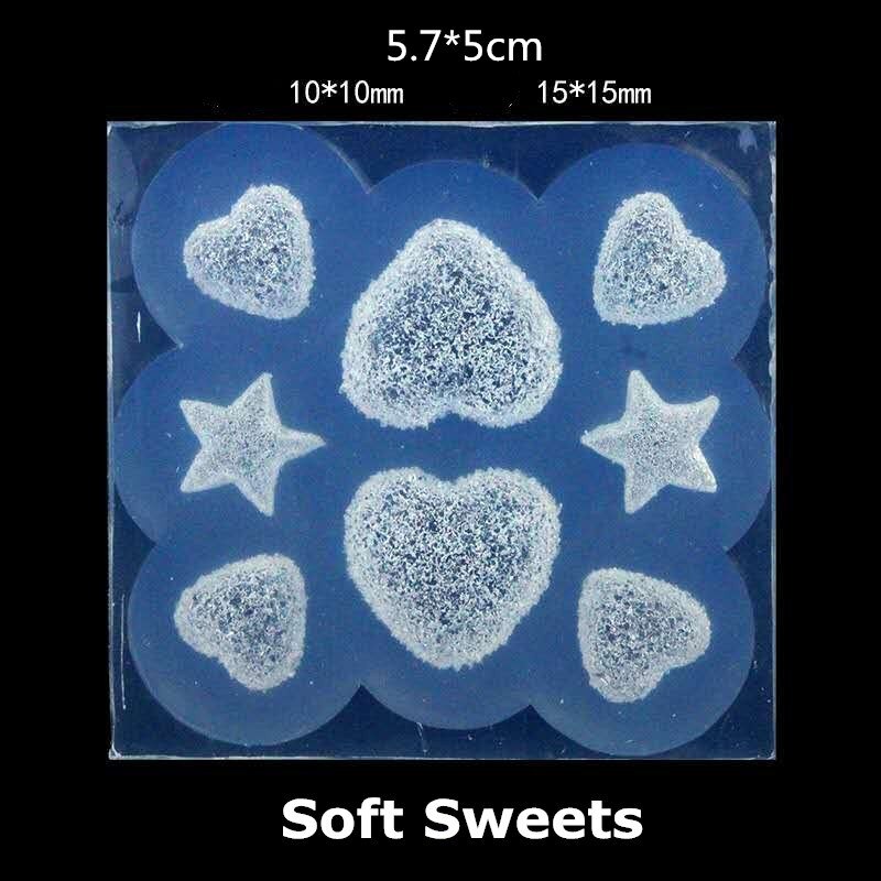 3D Carving Silicone Mold Nail Stamping Camellia/Shell/Bow Tie/Star Pattern DIY UV Gel Acrylic Crystal Nails Template 3 Style: SOFT SWEETS