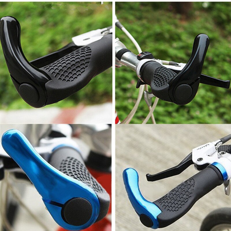 Cycling Handle Grip Bar End Durable Anti-slip Rubber Aluminum Alloy MTB Mountain Road Bike Bicycle lock-on Handlebar Cover
