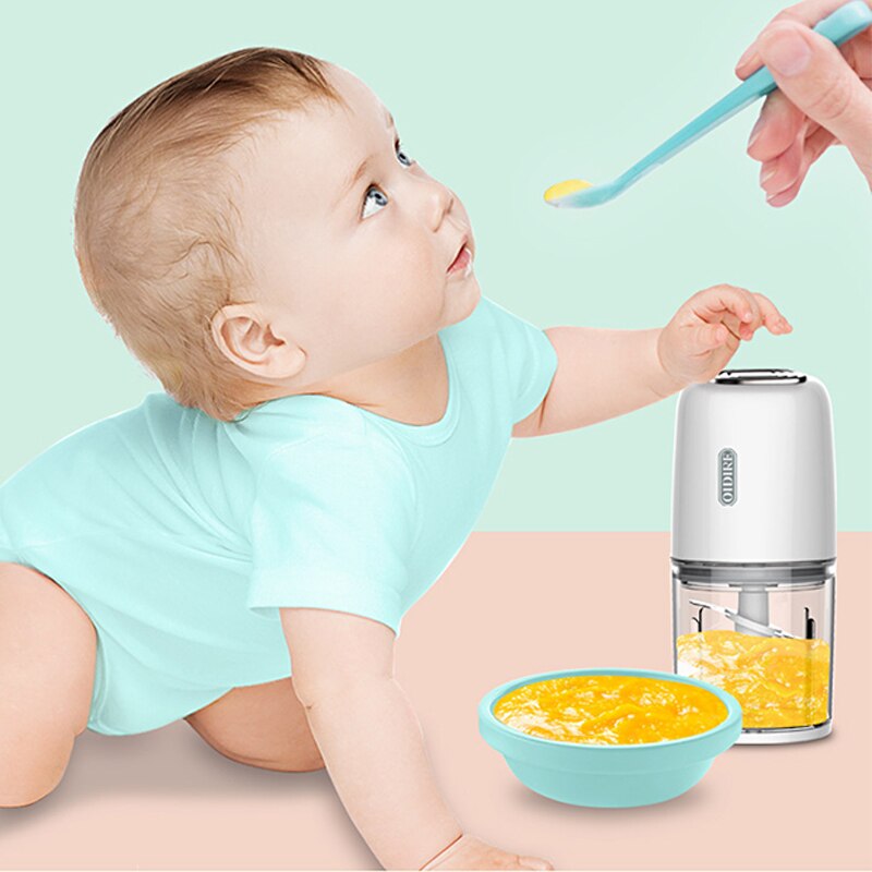 Elektrisk barnmatsmaskin glas babyfrukter grönsaker blender säkerhet praktisk mini bärbar multifunktionell juicepress