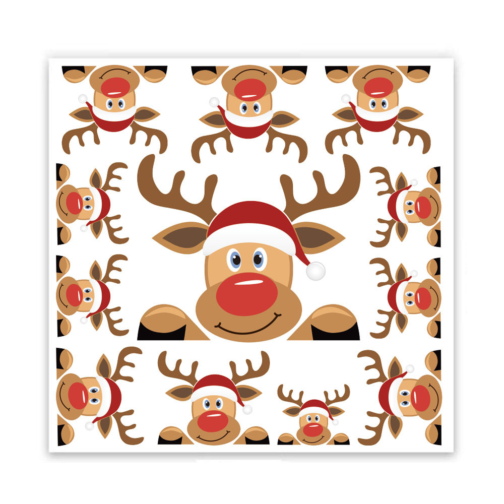 Window Sticker Christmas Static Stickers Decoration For Home Decor Elk Reusable: FG216