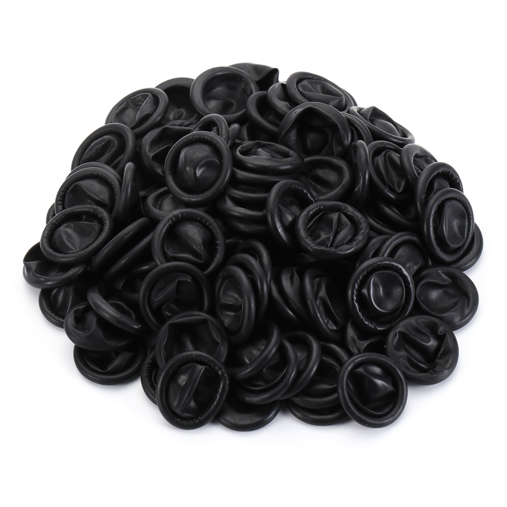 100Pcs Wegwerp Vinger Cover Rubber Handschoenen Antislip Anti-Statische Latex Vingercondoom Vingertop Protector Vinger Duim mouwen Glove: RED