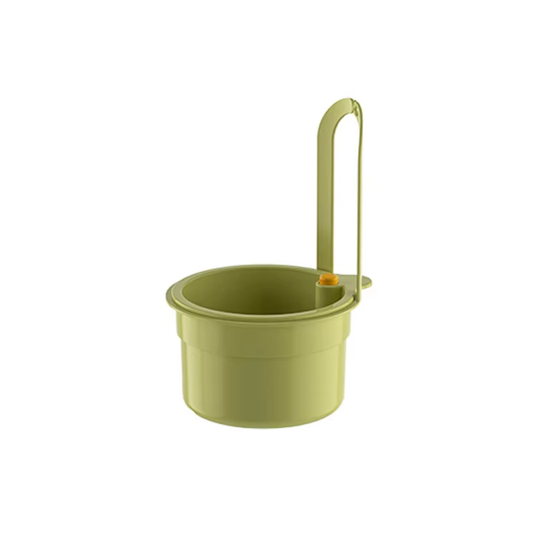 Cesta de drenaje para fregadero 2 en 1, bolsa de filtro colgante para grifo, cesta de volcado automático ajustable, estante de esponja para fregadero, recolector de residuos de cocina: Rojo