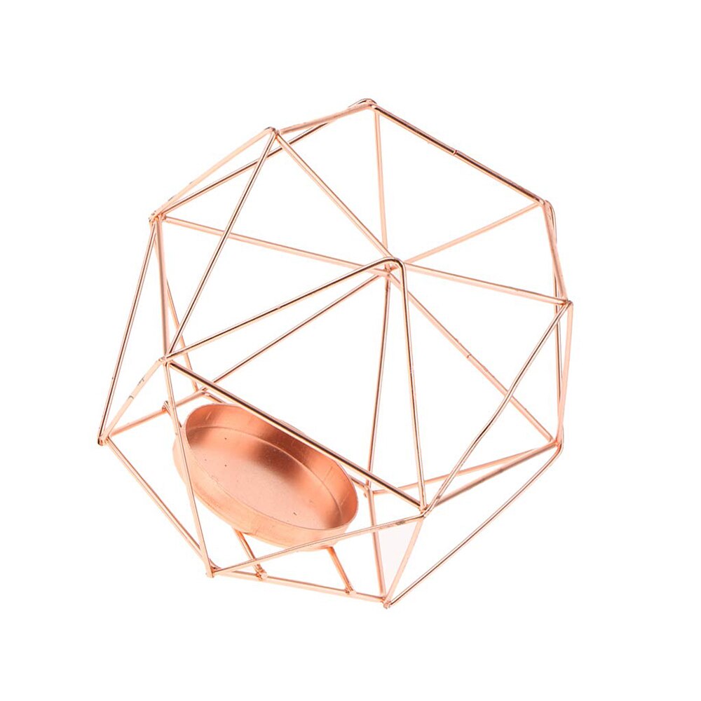 Bougeoir géométrique en fer, photophore, accessoires romantiques, Durable, décor pour mariages, événements et fêtes