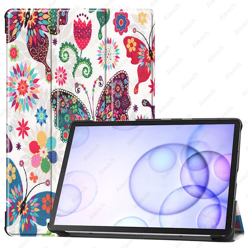 For Samsung Galaxy Tab S6 10.5 SM-T860 SM-T865 Case Magnetic Stand Cover For Galaxy Tab S6 10.5 Tablet Case Funda Capa: Butterfly