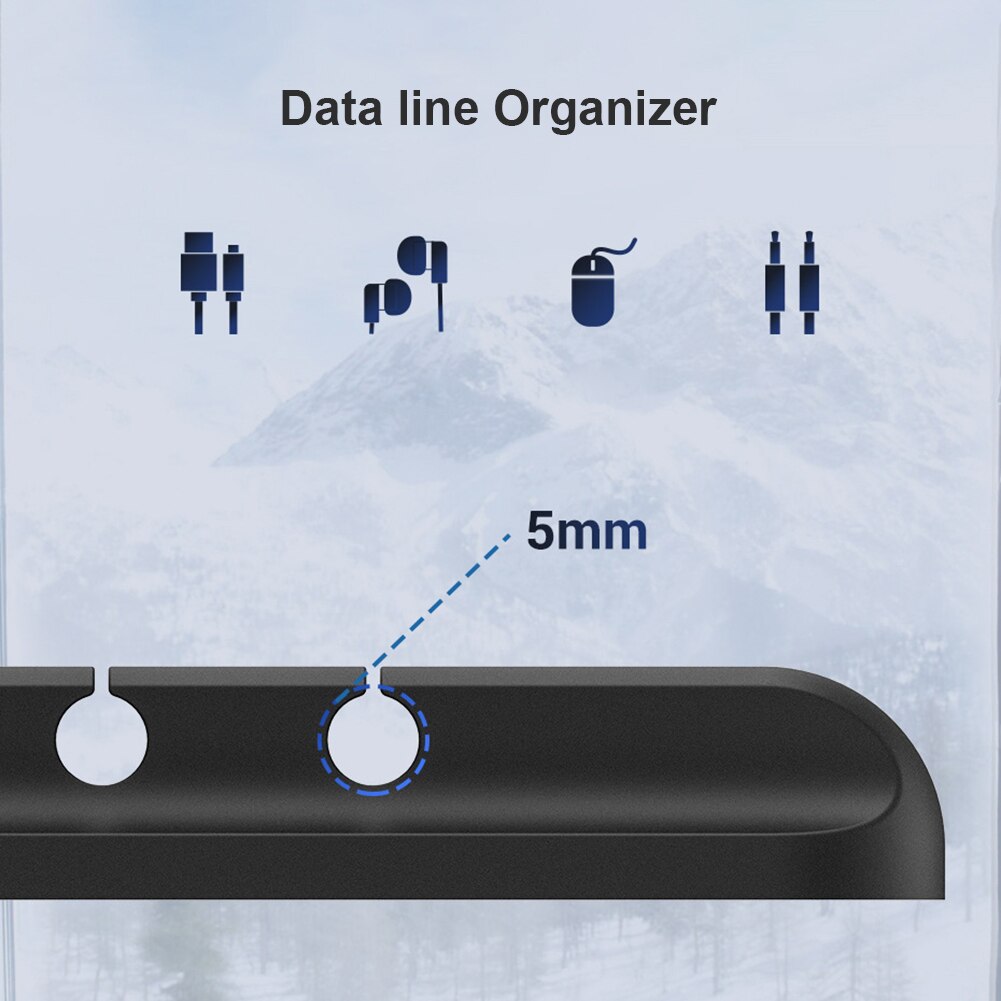 Przenośny Organizer do kabli silikonowy Organizer do zwijania kabla USB Desktop Tidy Management kabel z zaciskami uchwyt do myszy przewód słuchawek Organizer