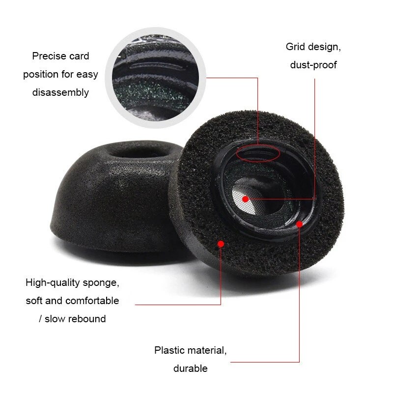 Memory foam ørepropper til apple airpods pro øretelefon ørepropper erstatning puder etui til apple air pods pro øretelefon sleeve