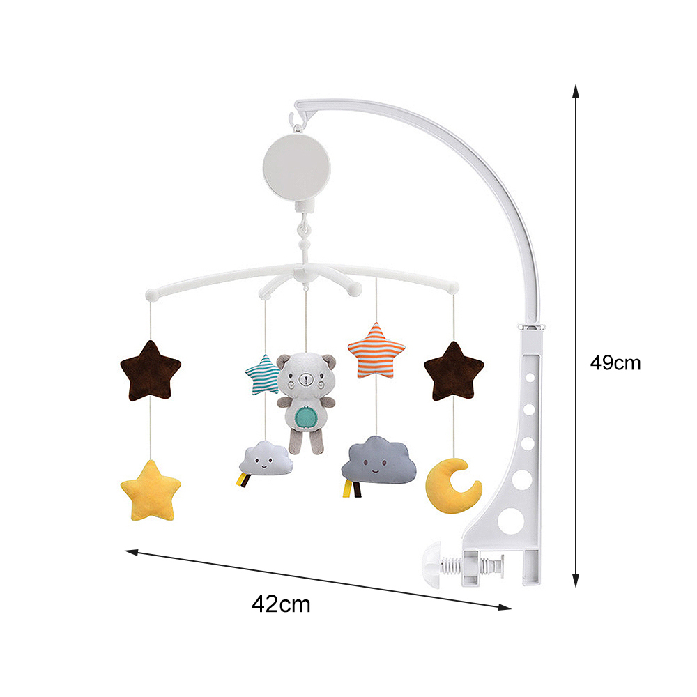 Baby Krippe Halter Rasseln Spielzeug Nette Cartoon Musik Box Bett Spielzeug Karussell für Cots Mobile Spielzeug für Kinder Kleinkind Rassel spielzeug