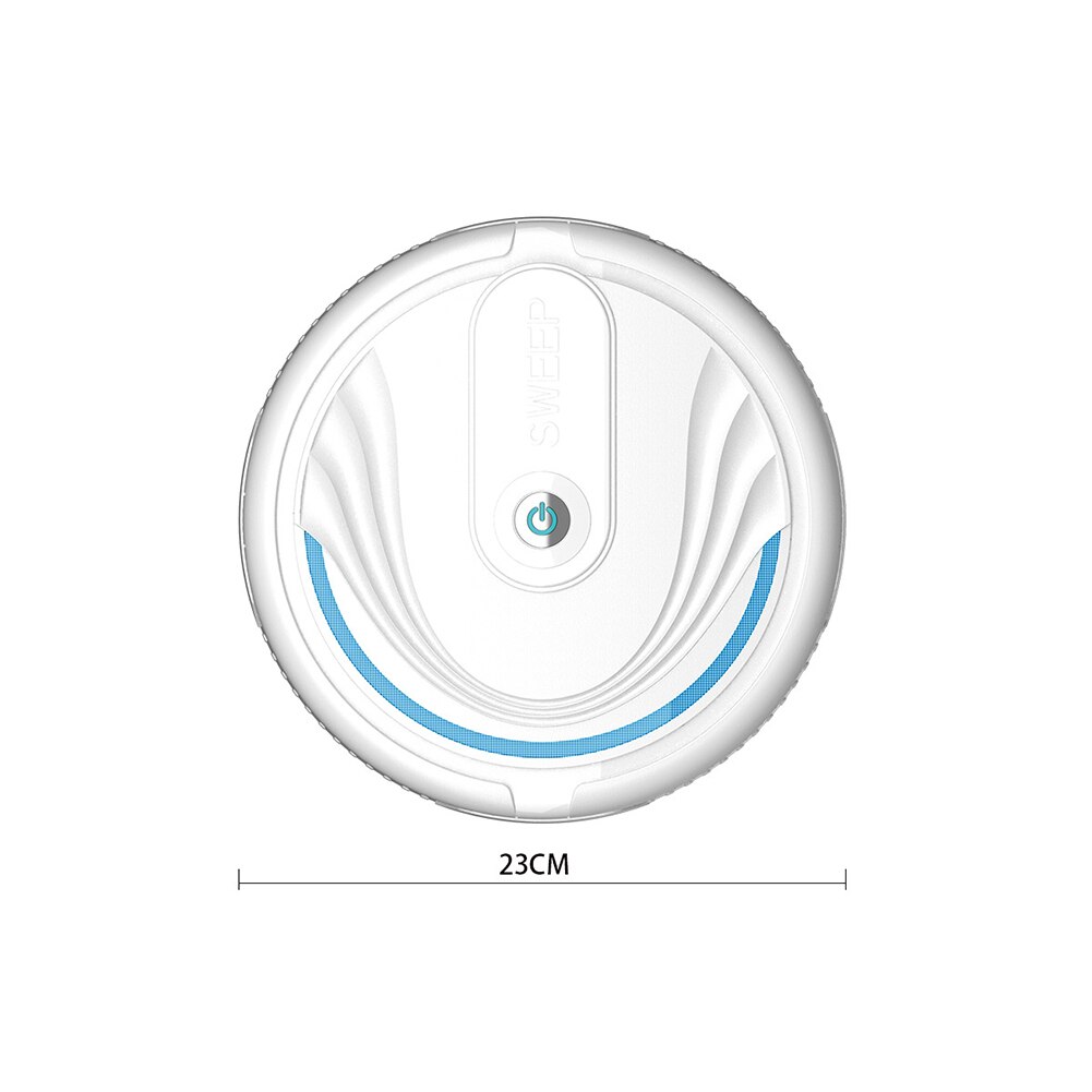 Oplaadbare Smart Floor Robot Schoonmaken Vacuüm Automatische Vegen Cleaner Voor Home Office Usb Charge: White