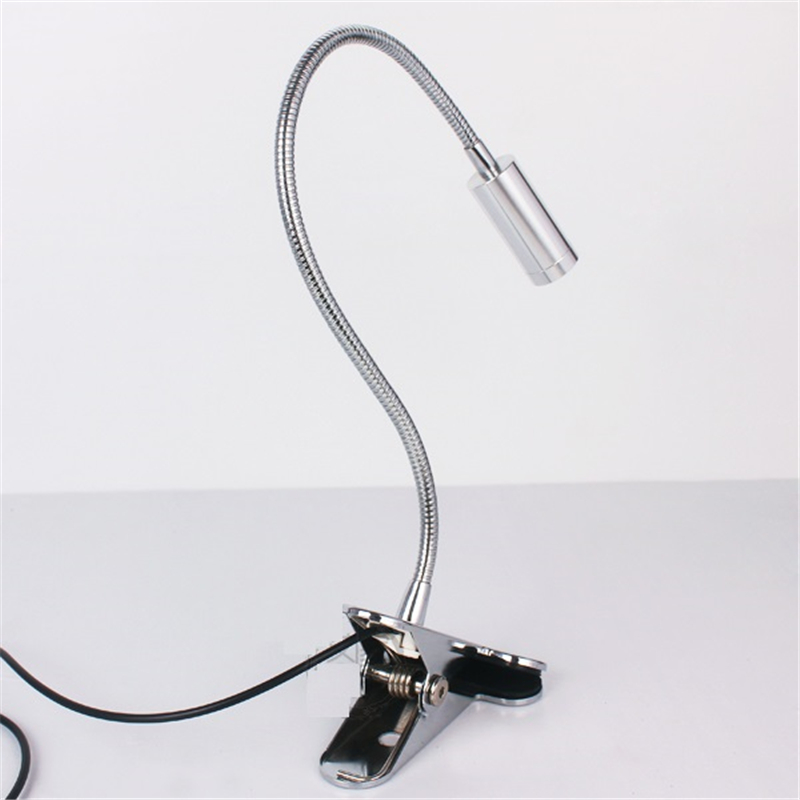 LED bureaulamp, klem leeslamp, 30/40/50 cm 3 w Flexibele led tafellamp, hoge helderheid clip spot lamp TD-005