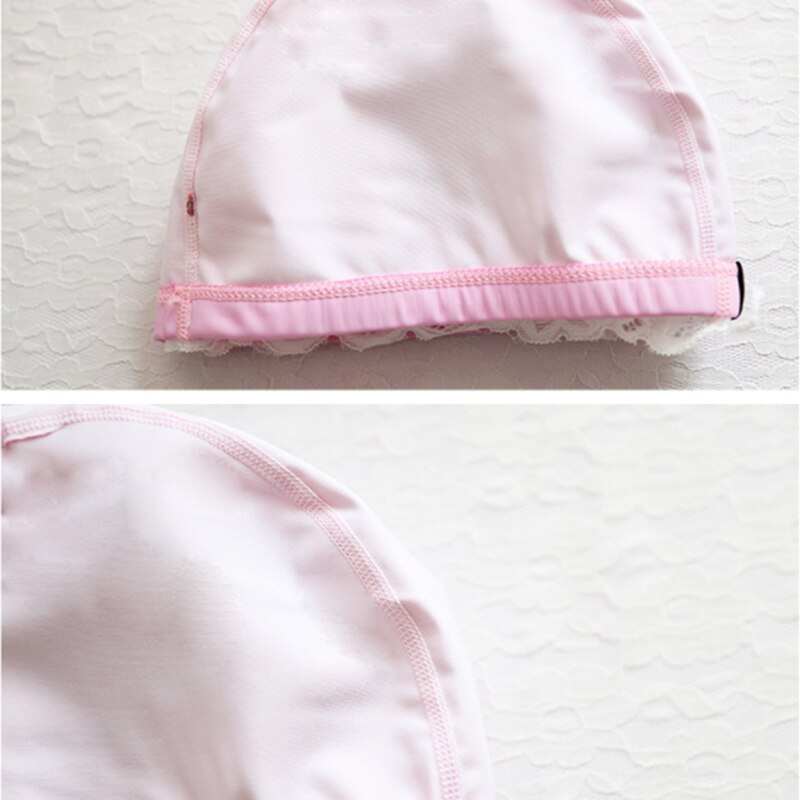 5 kleuren badmutsen waterdicht beschermen oren lang haar sport badmuts pu kant dames badmuts badmuts