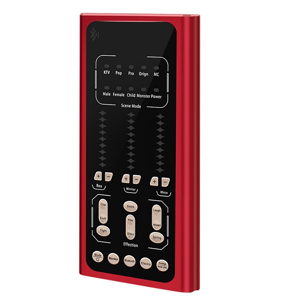 Bluetooth Voice Changer Sound Card Camouflage Modulator with Adjustment Function and 9 Different Sound Effects: Green