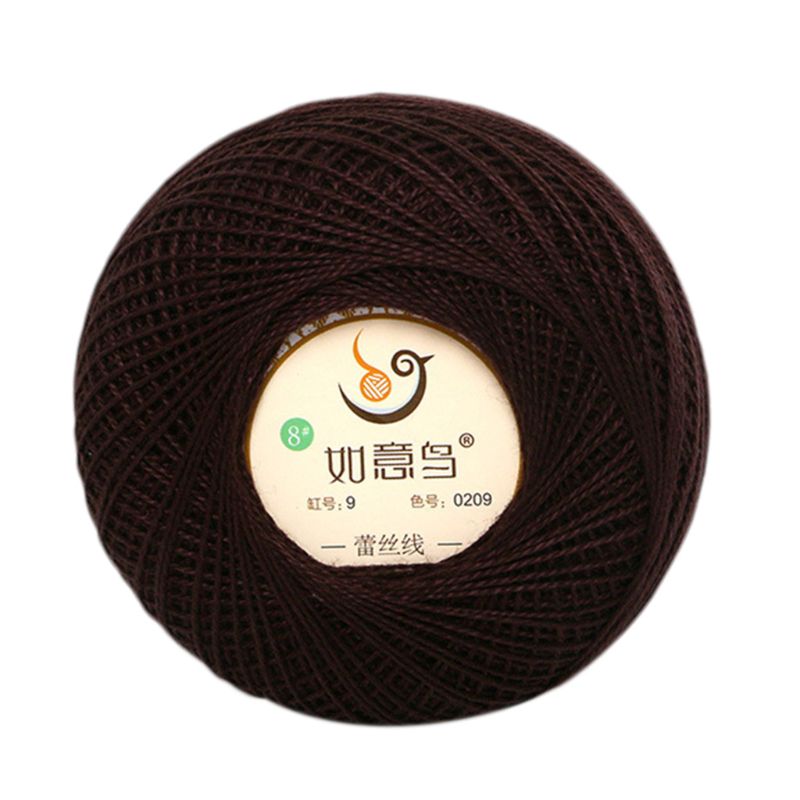 50g Thin DIY Cotton Lace Yarn Candy Color Crochet Hand-Woven Silk Light Thread F3MF