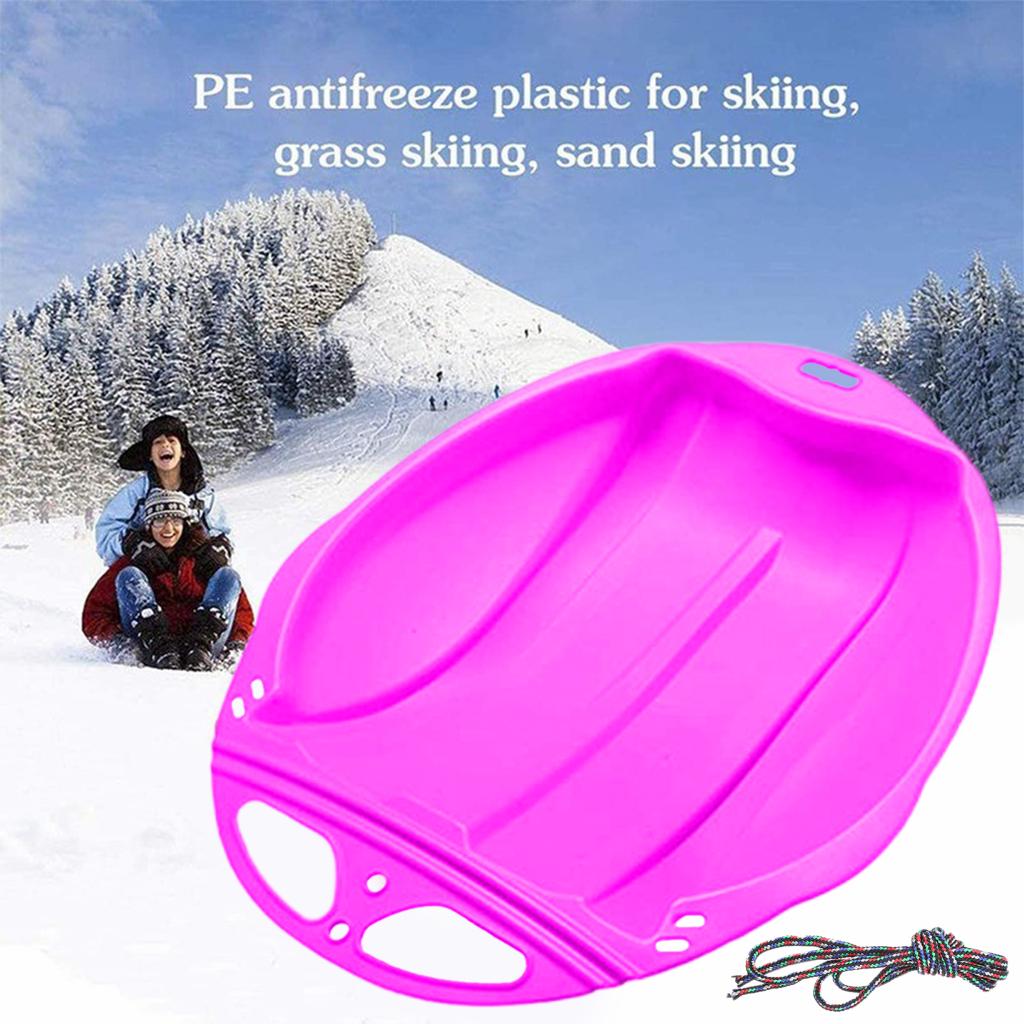 Slitta da neve portatile per bambini slitta per sabbia per adulti slitta tavola da sci tavola da sci all&#39;aperto slitta regalo per ragazze: Colore rosa