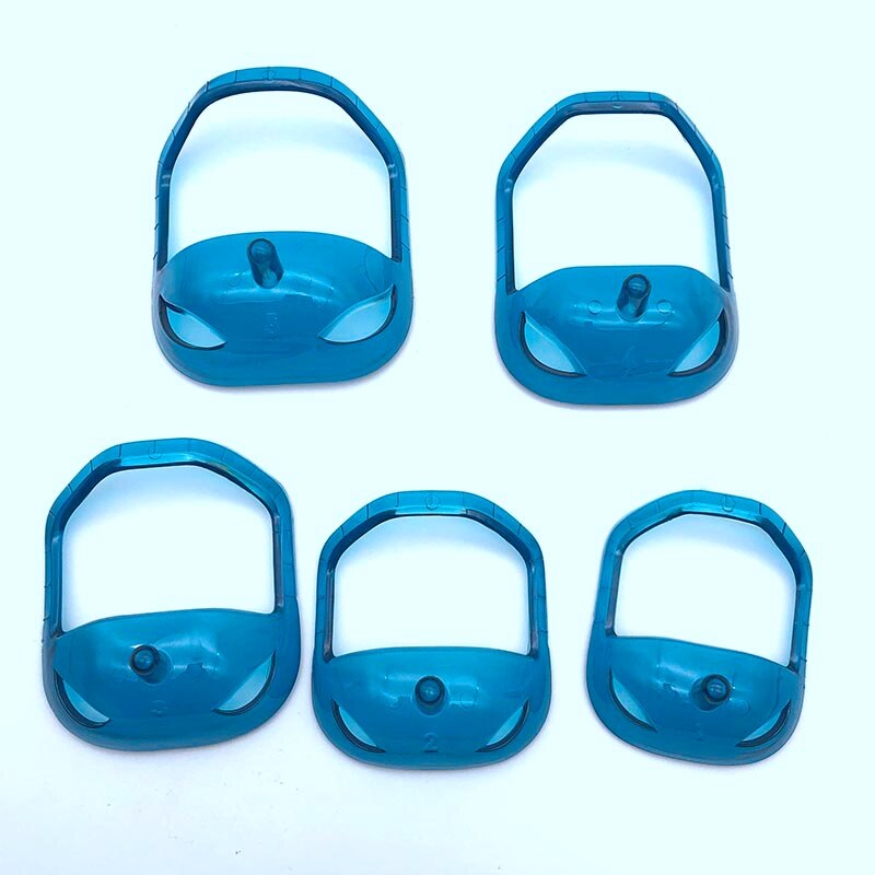 5 Stks/set Symmetrische Cut Sik Hals Lijn Snor Grooming Baard Styling Care Baard Vormgeven Scheren Gereedschap-Clear Blue