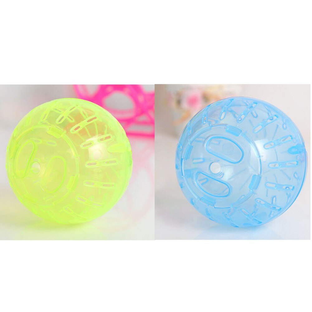 1pc hamster bold rotte legetøj kæledyr chinchilla bold hamster gerbil rotte jogging motion boldbur mini-trav legetøj hamster produkter: Gul og blå