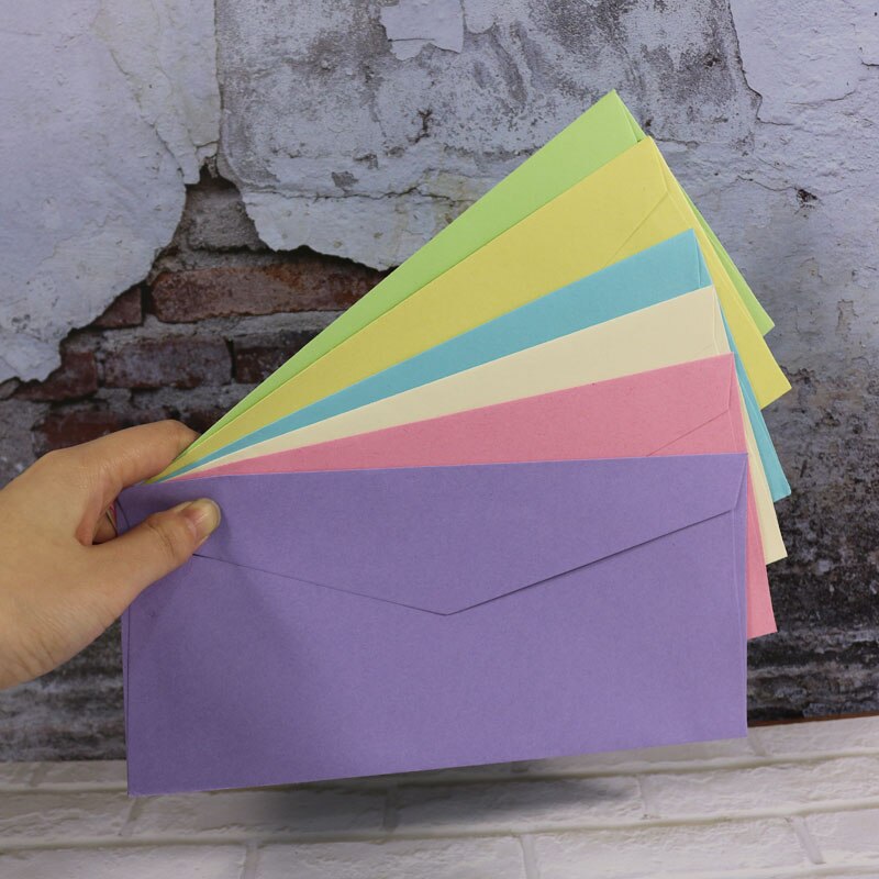 12 farbe Umschläge 12 stücke Leere Papiertüte Postkarte Gruß Karte Hochzeit Einladung Umschlag Karte Paket Umschlag 22x10,5 cm