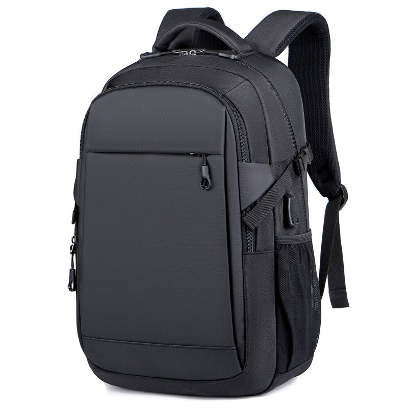 Large-Capacity Travel Business Backpack Student Cool Laptop Nylon Black Backpack Waterproof School Bag: Default Title