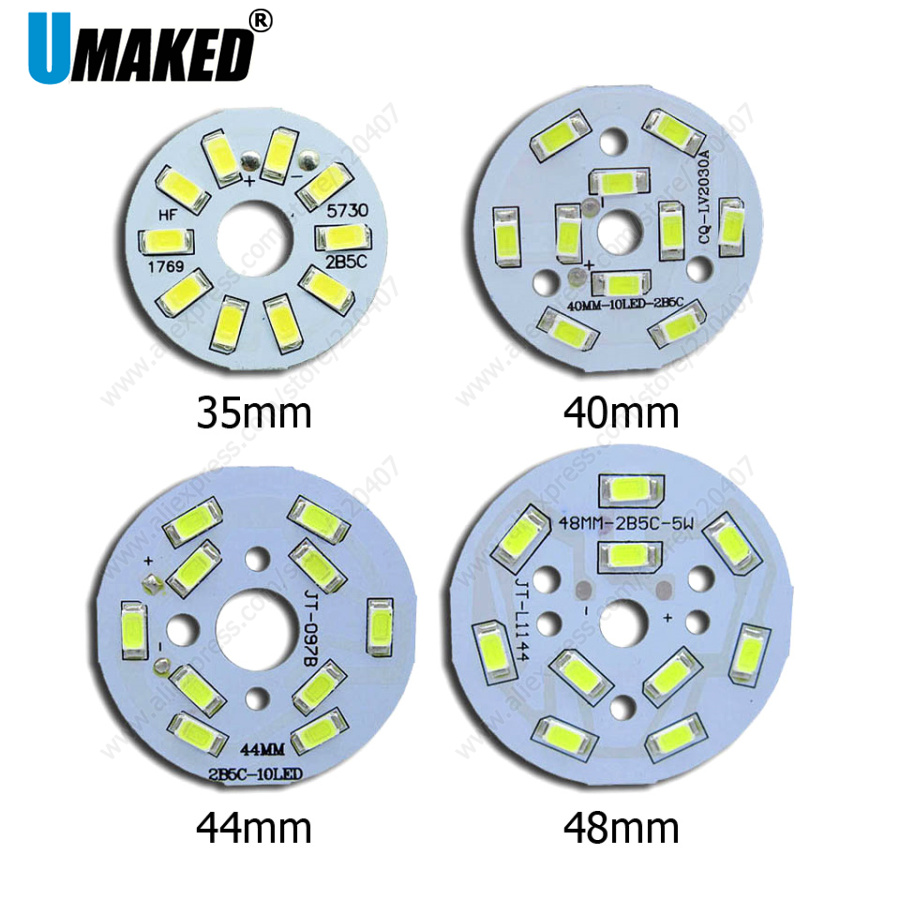 5 stks 5 W SMD5730 Helderheid SMD Licht Board Led Lamp Paneel Voor Plafond PCB Met LED, aluminium plaat basis met smd chip gloeilamp