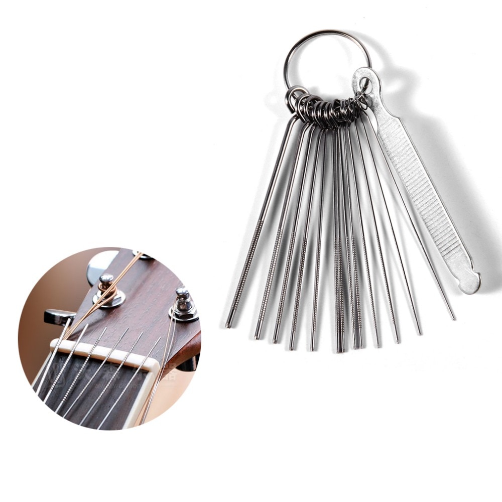 Portable Size DIY Guitar Repair Tools Guitar Nut Slotting File Saw Rods Slot Filing Set Luthier Replacement Accessory