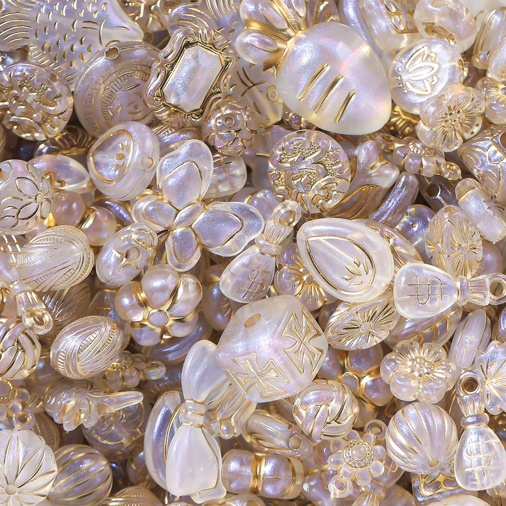 Mélange de perles classiques en acrylique, 20 g/Lot, perles d'espacement amples pour Bracelet à bricoler soi-même, matériel perlé, accessoires de fabrication de bijoux, fournitures