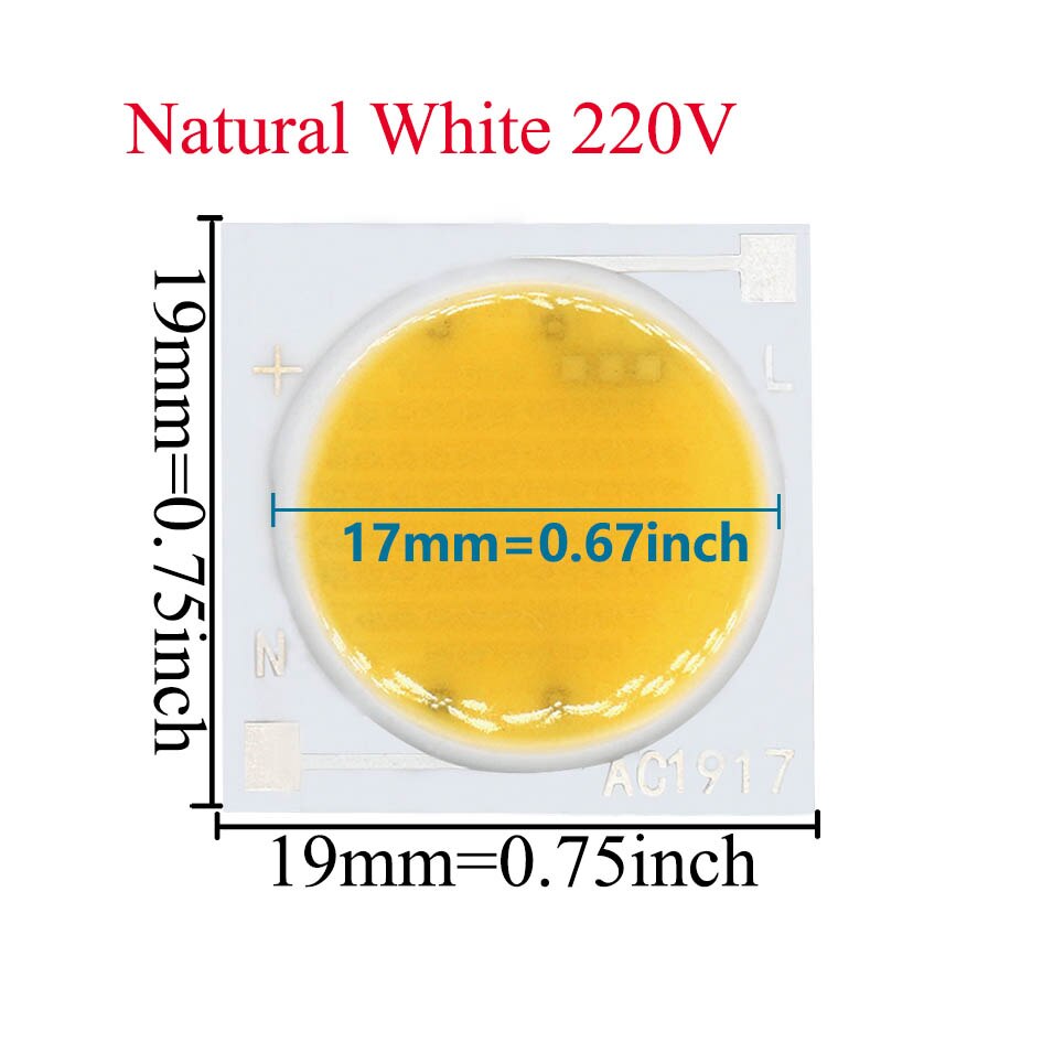 10PCS 220V 50W 20W 30W 15W 12W LED Ceramic chip COB Bulb led Led for flashlight spotlights chip led Bulb diode lamp white: Naturalwhite / 50W 10PCS