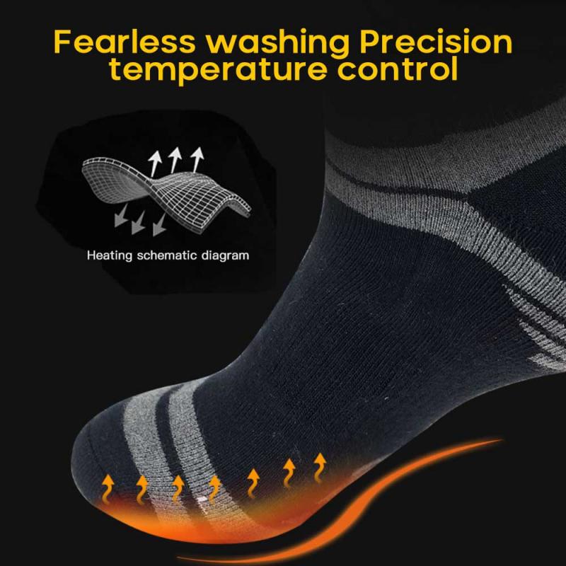 Electric Heating Warm Socks USB Rechargeable Heated Cold Socks Men And Women Warm Feet Winter Windproof Electro-thermal Stocking