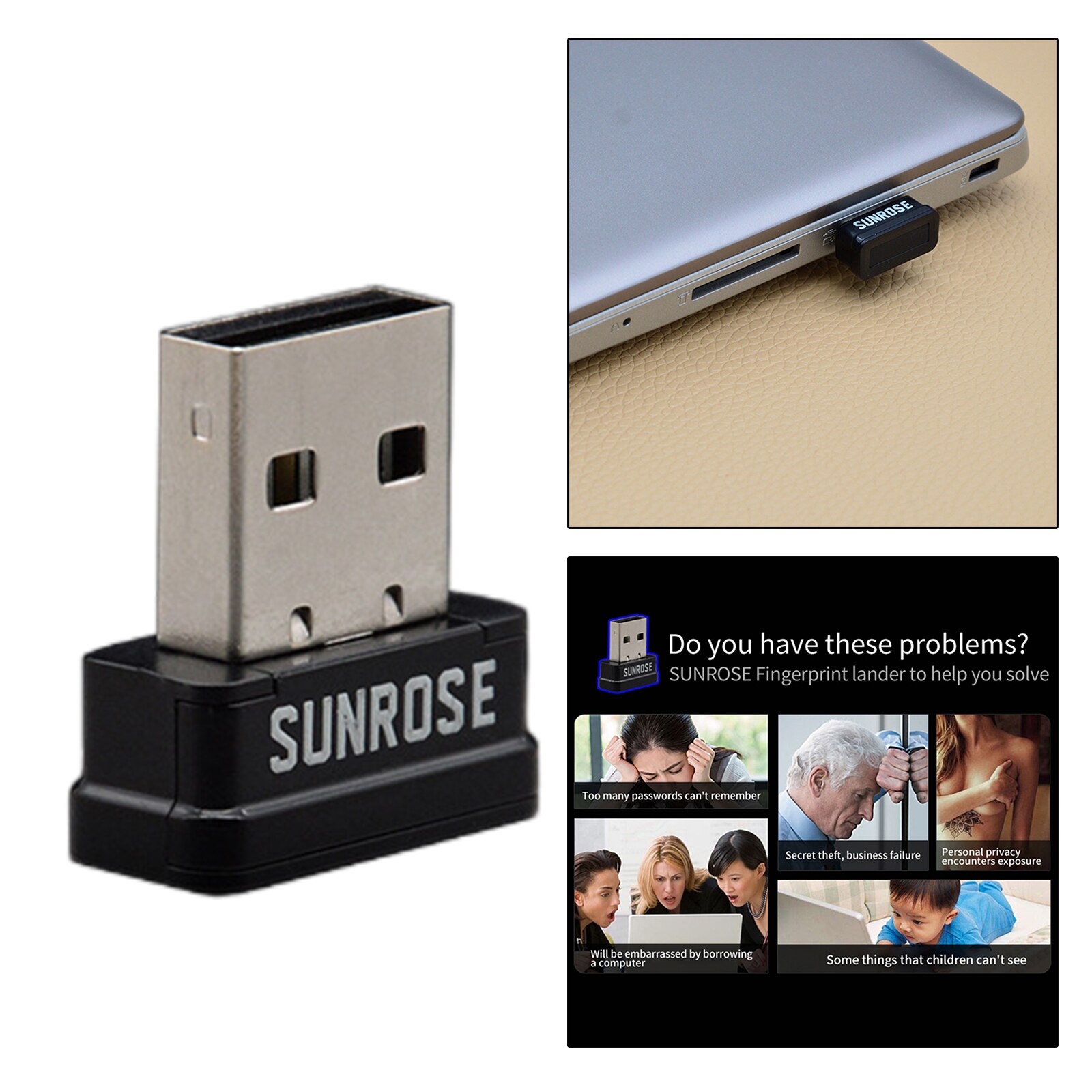 Mini USB Fingerprint Reader Matching Biometric Scanner for PC for Windows 10 Hello Sign-in Lock Password-Free Security Key