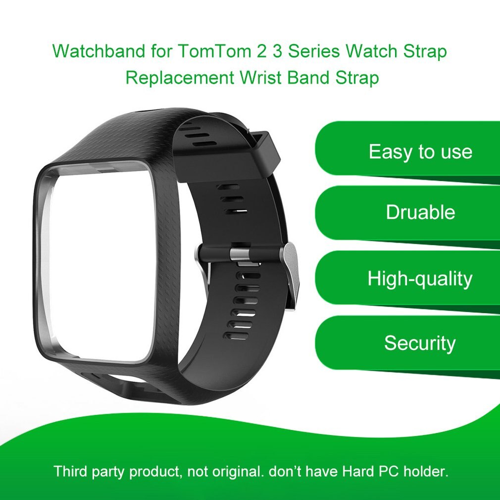Correa de silicona para reloj, repuesto de correa de muñeca para reloj TomTom Runner 2 3, GPS