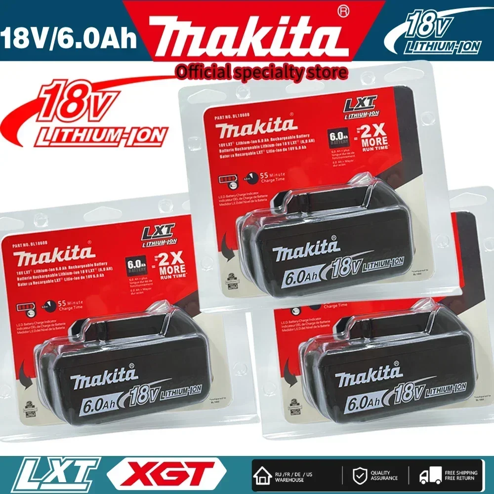 Batería Original Makita de 18V para batería de 6Ah BL1860 BL1850B BL1850 BL1840 BL1830B batería de litio de repuesto Makita