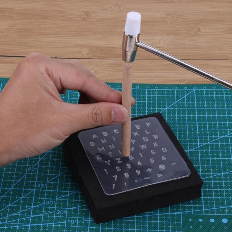 DIY Leather Stamp Tool Plastic Stamping Alphabet Number Leather Stamp Printing Tools Leathercraft