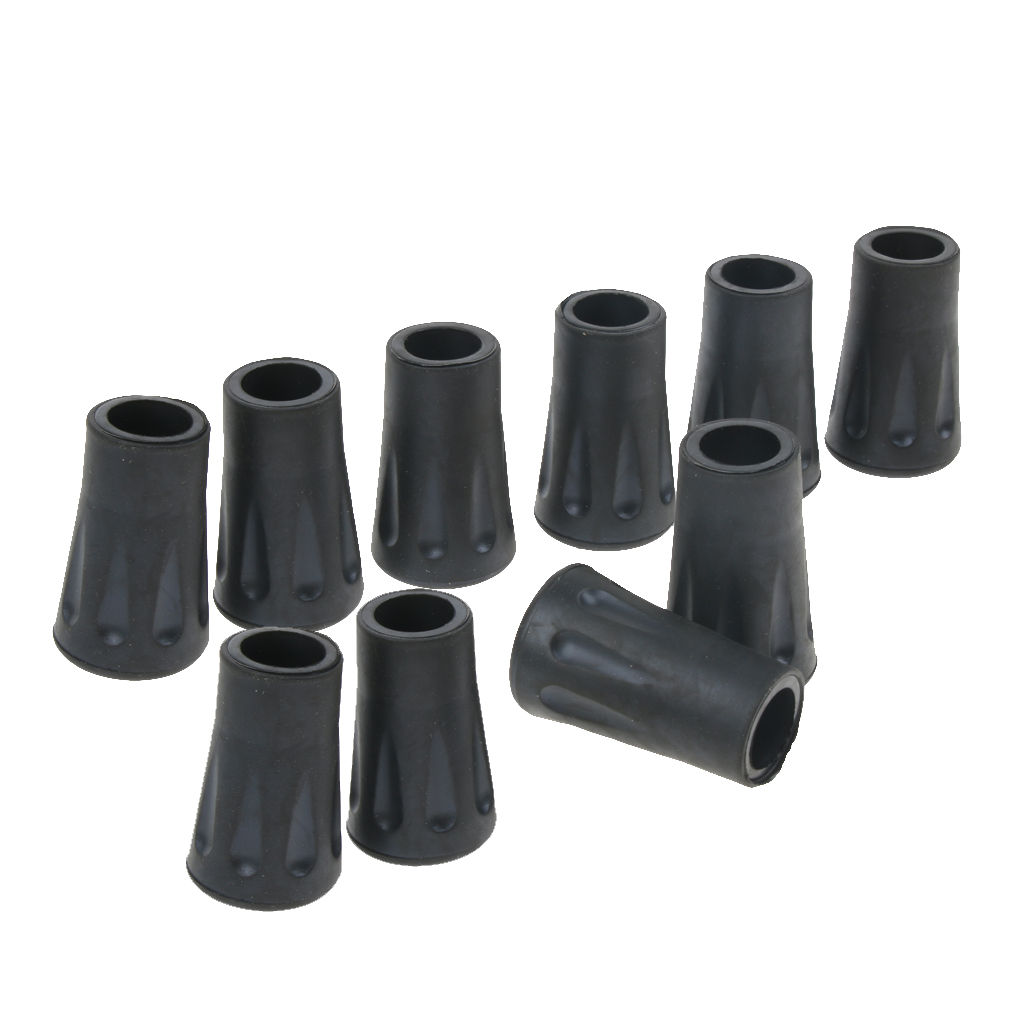 10 Pcs Mobiliteitshulpmiddelen Anti Slip Rubber Stok Voet Vervanging Tips Voor Wandelen Trekking Pole Cane Wandelstokken Krukken