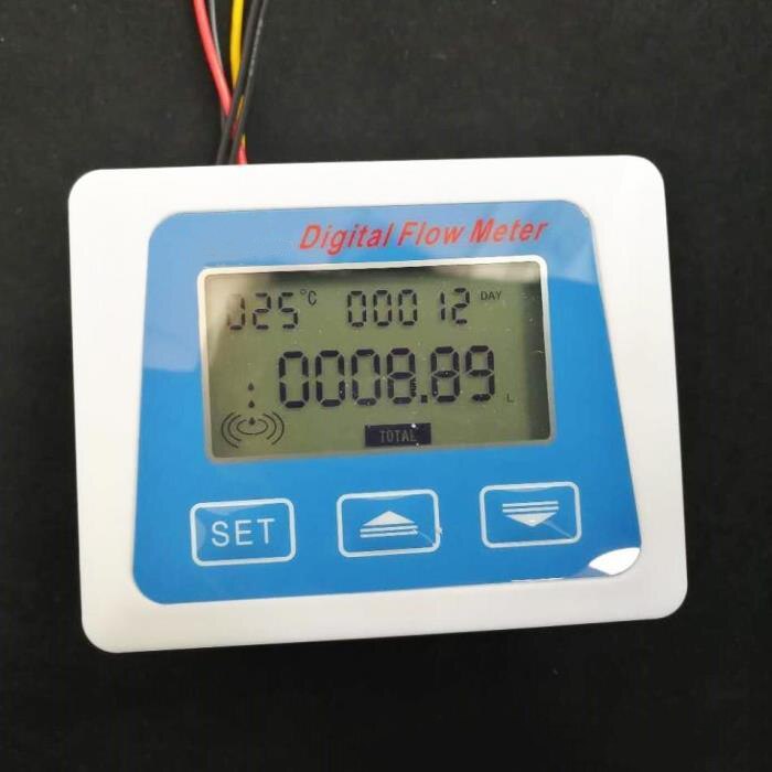 Digital Lcd Anzeige Wasser fließen Sensor Meter Durchflussmesser Rotameter Temperatur Zeit Aufzeichnung Mit G1/2 fließen Sensor