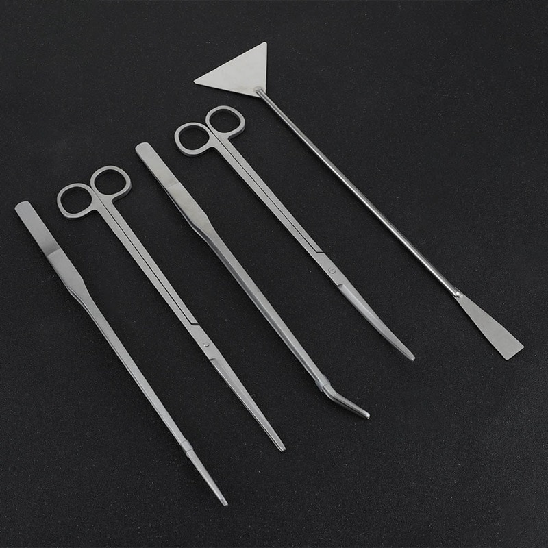 Aquarium onderhoudsgereedschap set pincet schaar voor levende planten gras aquarium accessoires vis waterdierbenodigdheden