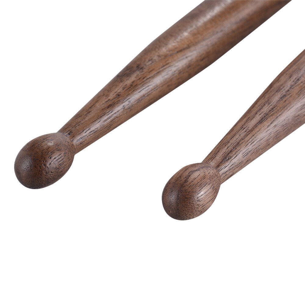 Pair of 5B Drumsticks Sticks Wave-shape Wood Tip Percussion Accessories for Drum Set Adopt for Black Walnut Wood