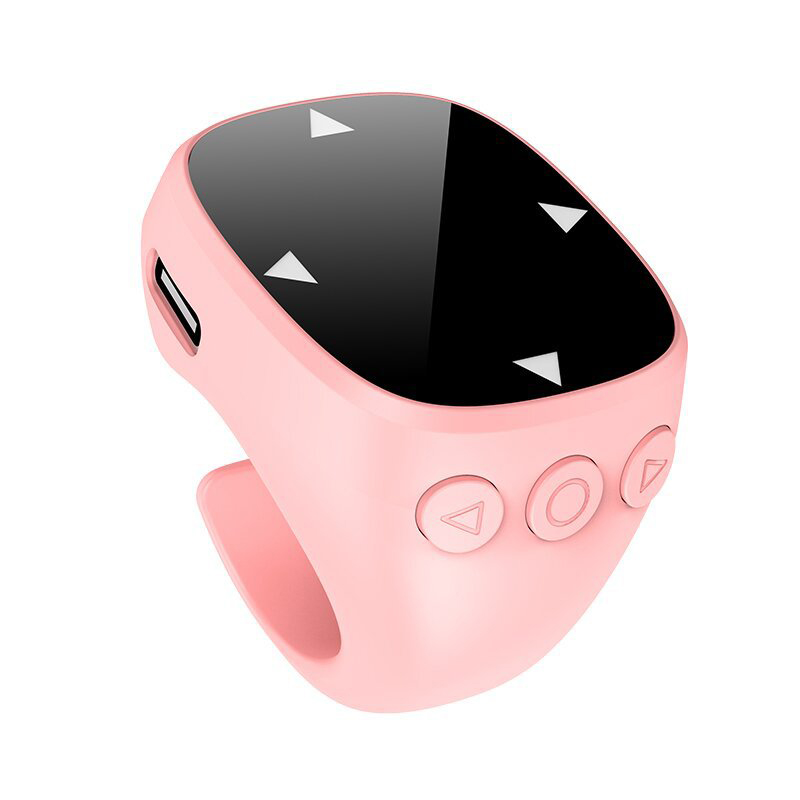 Rolle-fingerspitzenring-fernbedienung, kabellos, bluetooth, tragbar, praktisch, selfie-maus, Video, automatischer seitenumblätterer, browserring: Schwarz