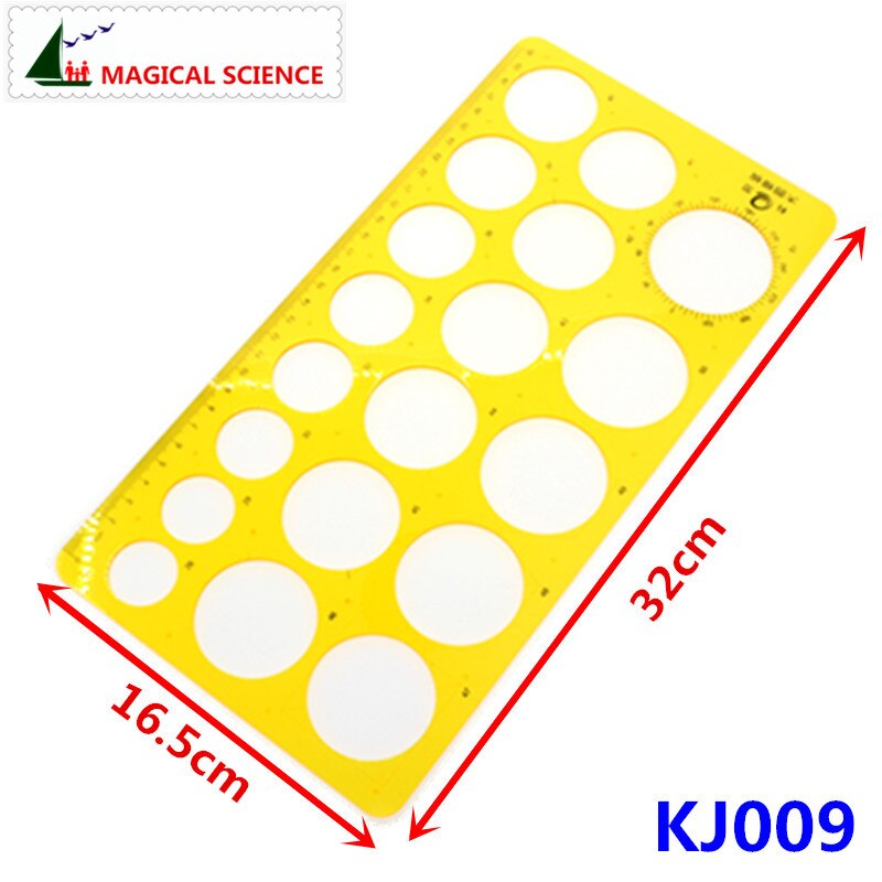 30cm plastic big circle drawing template KJ009 Students circular rulers Drawing Templates