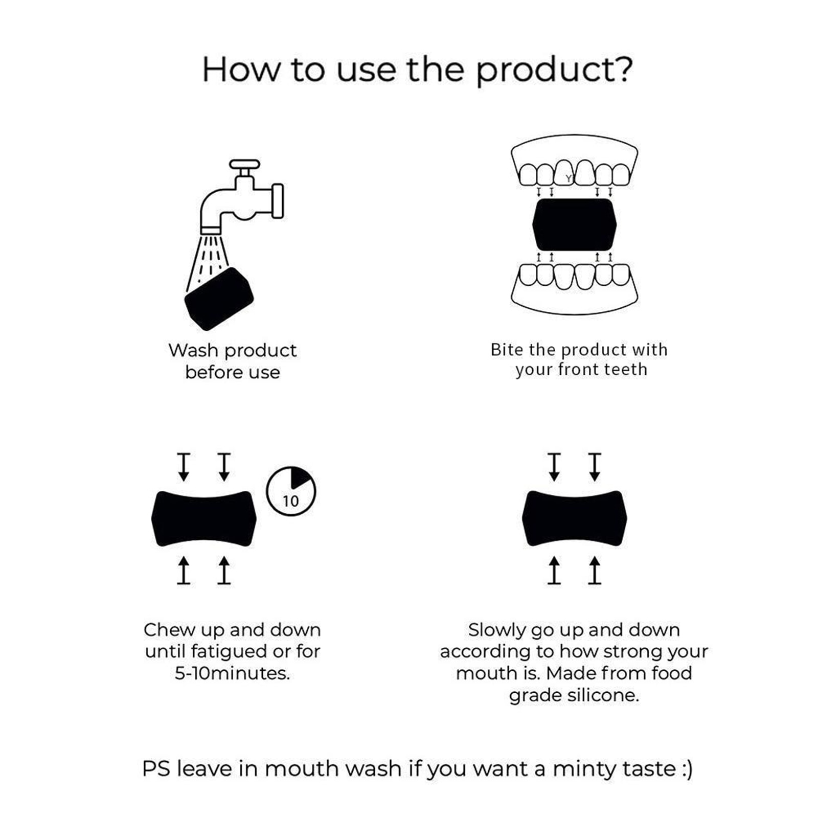 2 Pcs Jaw Exerciser Chin Line Lifting Facial Exerciser Double Chin Reducers