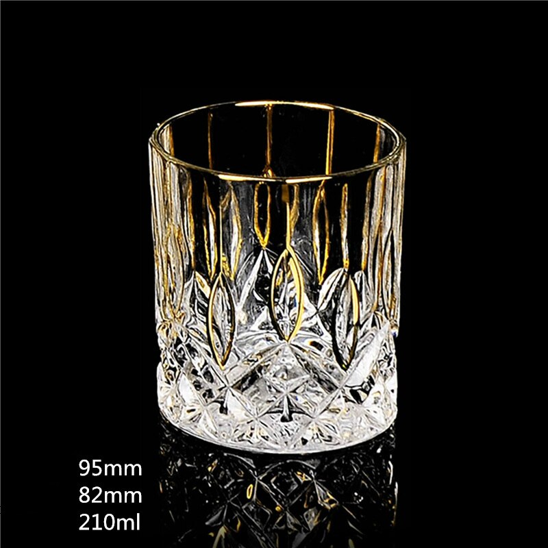 Ouderwetse Whisky Glas Trace Golden Crystal Drinkglazen Chivas Wijn Cup Bar Vasos De Cristal Verre Een Vin Vidro tumbler: Style 6