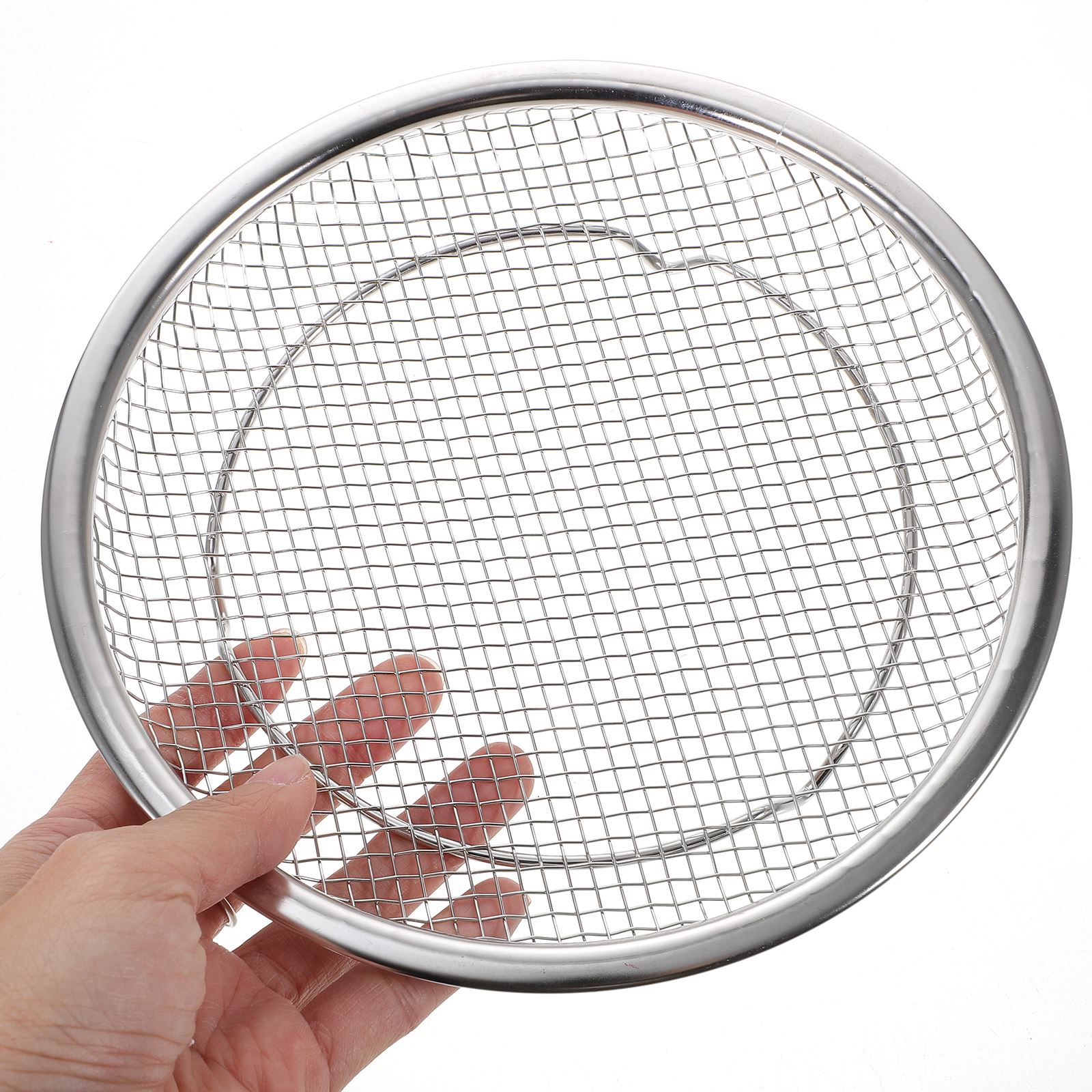 1pc 18cm Drain Net Fryer Oil Strainer Deep Basket Potato Cooking Stainless Steel Drainer For French Fries Round Frying Strainer